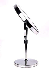ZCCL Supporto Regolabile in Altezza con ingrandimento 10x, 8 Pollici, Specchio a 360 ° Specchio da Bagno Rotante Cromato Specchio da Trucco Specchio da Barba, Standard + 10 ingrandimenti, 10x (di