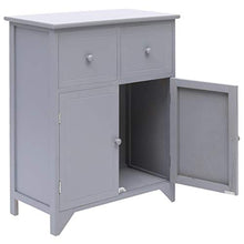 SKM Armadietto Grigio 60x30x75 cm in Legno di Paulownia