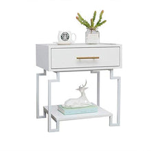 RCLD Comodini Toilette Iron Art Sofa Side Bed Ferro + Metallo (Color : White, Size : 50 * 40 * 55cm)