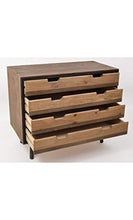 Edell – Cassettiera in legno anticato con 4 cassetti Berenice