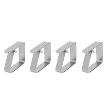 Clip per tovaglia, 6,5 x 5 x 1,5 cm, in acciaio inox 430, per picnic