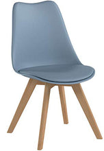 Design Twist Tommy Set di 4 Sedie, Legno, Blu, 52 x 48.5 x 82 cm