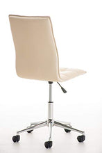 CLP Sgabello Lavoro Peking in Similpelle I Sgabello Ufficio Imbottito I Sgabello Studio, Colore:Crema