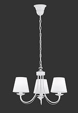 Trio Leuchten Lampadario E14, 28 W, Bianco Opaco, 47 x 47 x 150 cm