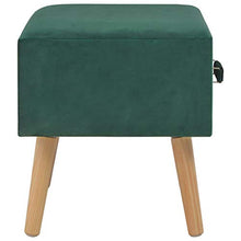 Festnight Comodino Camera da Letto, Comodino in Velluto Verde 40x35x40 cm