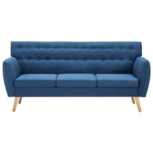 Tidyard Divano a 3 Posti in Stoffa Imbottito,Divani da Soggiorno Moderna,172x70x82cm Blu