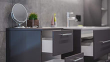 Set di mobili da bagno Firenze 100 (5 parti/B) antracite satinato e specchio LED
