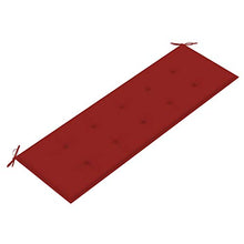 vidaXL Panca da Giardino con Cuscino Rosso 150 cm Legno di Teak