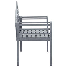 Festnight Panchina da Esterni a 2 posti in Legno, Panche da Giardino in Massello d'Acacia Grigio Slavato 135 cm