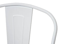 Sedia Sgabello da Bar HWC-A73 Design Moderno Metallo Bianco