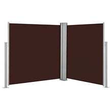 Tenda da sole laterale allungabile, marrone, 140 x 600 cm