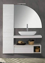 Set Mobile Lavabo Specchio LED Arredo Bagno Moderno Componibile Miami90 CERAMICHEMIRANDA-Bronzo