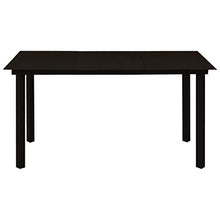 FAMIROSA Set da Pranzo da Giardino 5 pz Nero in Vetro e Acciaio-0209