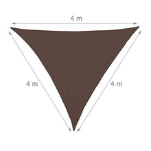 Relaxdays, Marrone Tenda a Vela Triangolare, Idrorepellente, Anti UV, Corde di Supporto, Terrazza e Giardino, 4x4x4 m, 4 x 4 x 4 m