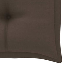 vidaXL Panca da Giardino e Cuscino Grigio Talpa 112 cm Massello Teak