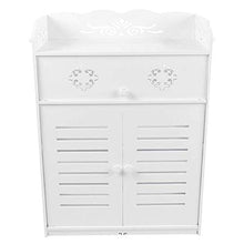 Wyxy 5 Ripiani Mobile scarpiera Mobile Armadio Multiuso mobili Stile cieco per Bagno Comodino credenza Moderna per Ingresso Soggiorno Camera da Letto, Bianco, 64 x 32 x 87 cm