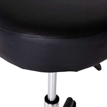 dibea Sgabello con ruote officio o studio Sgabello regolabile 360° Nero