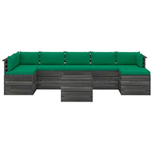 FAMIROSA Set Divani da Giardino su Pallet 8 pz con Cuscini Massello Pino-2024