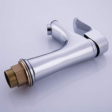 SXJ Rubinetto per Bagno Maniglia Singola, Cromato con Tubi di Alimentazione Rubinetto, Rocchetto di Ceramica, Lavabo per Lavabo