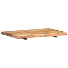 FAMIROSA Piano per Lavabo Bagno in Massello di Acacia 80x55x3,8 cm