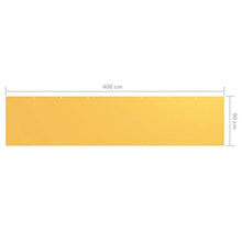 vidaXL Paravento Balcone Giallo 90x400 cm in Tessuto Oxford