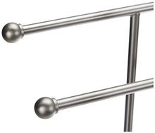 Amazon Basics - Supporto doppio per asciugamani e accessori, a T, nickel e bianco - 1005573-670-A60