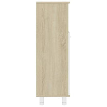 vidaXL Armadio da Bagno Bianco e Rovere Sonoma 30x30x95 cm Truciolato