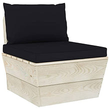 vidaXL Divano da Giardino a 4 Posti su Pallet con Cuscini Legno Abete