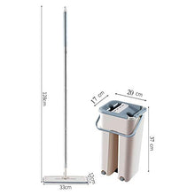 SSAYY Mop Platte Squeeze Mop Emmer Hand Gratis Wringen Rvs Mop Zelf Nat En Reiniging Systeem Stomerij Microfiber Mop Floor Tool