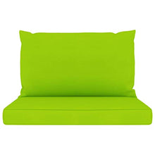 vidaXL Cuscini per Divano Pallet 2 pz Verde Brillante in Tessuto