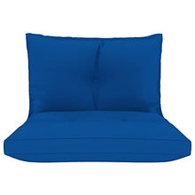 vidaXL Cuscini per Divano Pallet 2 pz Blu Reale in Tessuto
