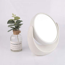 Specchi da Tavolo Antideflagrante -GDingQ Trucco Specchi rotondo, Bianco creatività dello Specchi di bellezza a 360 ° di rotazione Specchi del bagno di moda su due lati Specchi a figura intera Specchi