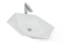 Lavabo in ceramica, 63,5 cm x 41 cm x 13,5 cm, per bagni e ospiti