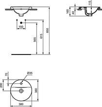 Ideal Standard – Lavabo Rotondo da Connect 38 cm (e504101)