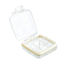 QQDL - Custodia per pillole, organizer per pillole, rimovibile, con 4 scomparti, scomparto per pillole e medicinali, per uso quotidiano e in viaggio