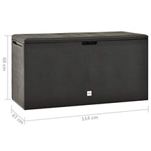 Tidyard Baule da Giardino, Baule Multibox 114x47x60 cm Antracite