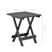 E E-NICES Tavolo da Giardino Pieghevole Antracite 45x43x50 cm in Plastica