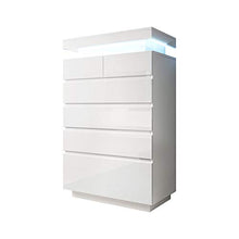 muebles bonitos Comò Melissa in Colore Bianco con LED RGB
