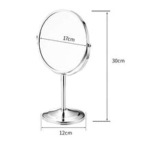 ADSE Specchio cosmetico da 7 Pollici 2X Specchio ingranditore Specchio Rotante bifacciale Specchio da Trucco Rotondo Argento Specchio da Trucco