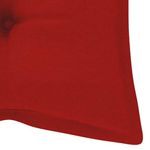 vidaXL - Altalena in legno di teak, con cuscino, altalena da giardino, terrazzo, esterno, 120 cm, colore: rosso
