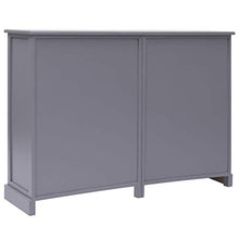 SKM Credenza con 10 Cassetti Grigia 113x30x79 cm in Legno (24.35kg)