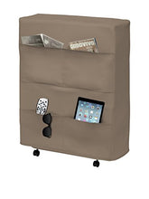13Casa - Brenda task A2 - Rete pieghevole. Dim: 80x32x95 h cm. Col: Tortora. Mat: Acciaio, finta pelle