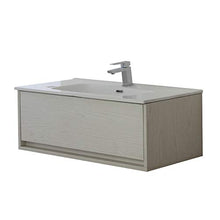 Mobile Bagno Sospeso 90 Cm Effetto Legno Bianco 1 Cassetto Arredo Moderno