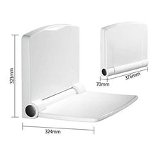 JTKDL Sgabello Pieghevole in ABS Resistente Sedile per Doccia Pieghevole Impermeabile Sgabello per Bagno A Parete per Bagni Spogliatoi Corridoio Guardaroba