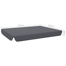 Oushome Baldacchino Ricambio per Dondolo Giardino Antracite 192x147 cm
