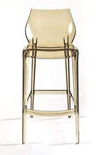 Mahi Mahi Sgabello Trasparente - Set 4 Pezzi - policarbonato Ambra per Bar - MMTB000