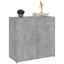 vidaXL Credenza in truciolato grigio cemento 80x36x75 cm