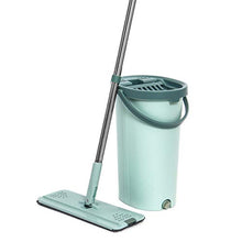 SSAYY Mop Zazzera Piana di Strizzatura di Strizzatura A Mano Libera con I Cuscinetti Riutilizzabili della Microfibra del Secchio della Camera dello Spruzzo