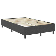 Tidyard Letto a Molle Grigio Scuro in Tessuto 120x200 cm,Facile da Montare/con Materasso a Molle e Rete a Doghe Incluso