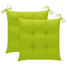 vidaXL Sedie Giardino 2 pz e Cuscini Verde Brillante Massello di Teak
